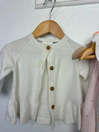 Mantaray Next Rabbit & Bear Romper & Dress Bundle - Baby Girls 3-6 Months