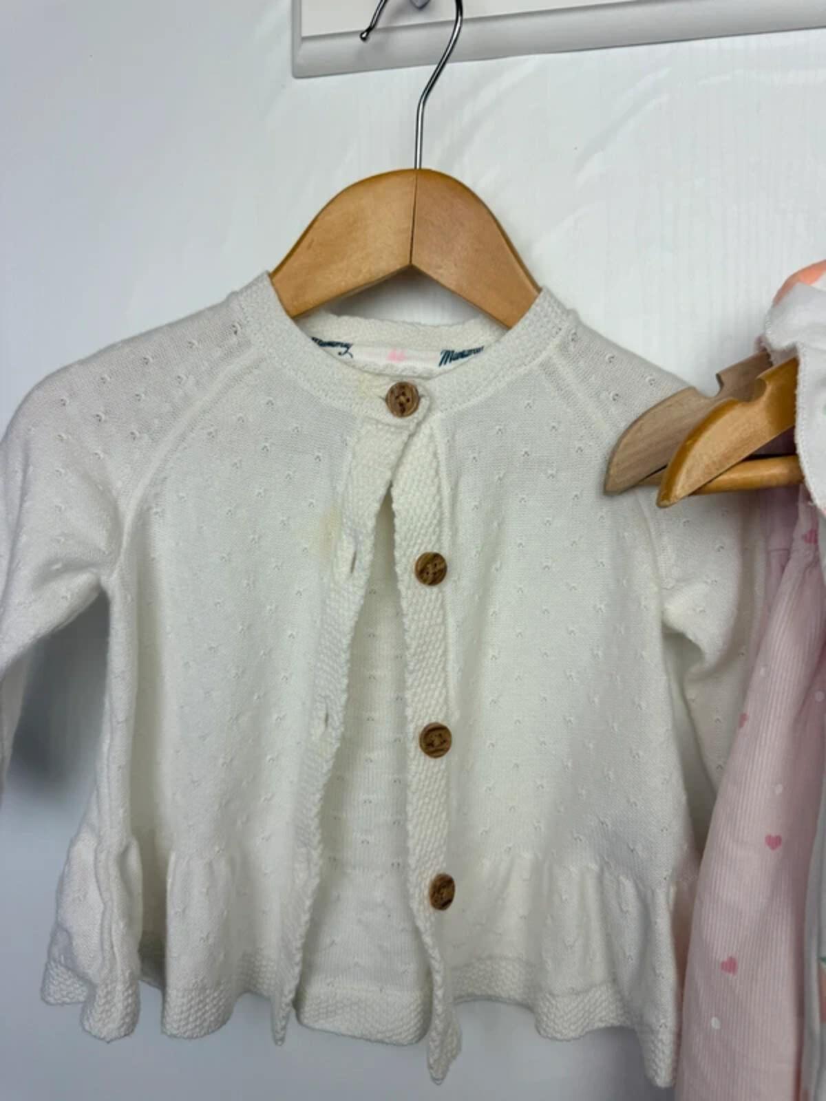Mantaray Next Rabbit & Bear Romper & Dress Bundle - Baby Girls 3-6 Months