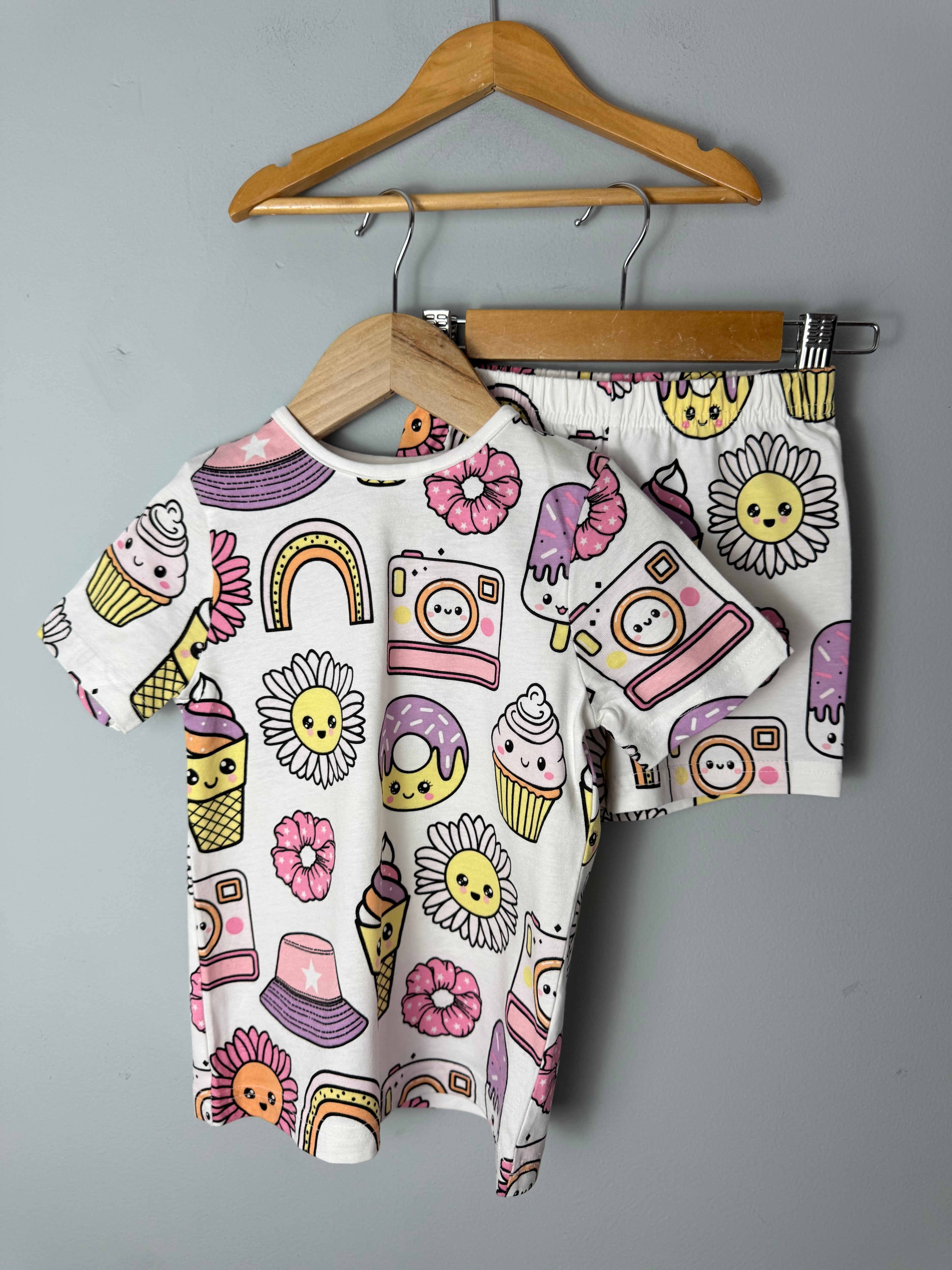 George Sunshine Summer Short Pyjama Set - Girls 3 - 4 Years - Discounted high street clothing for children, ladies and men including everyday wear and seasonal styles. UK online