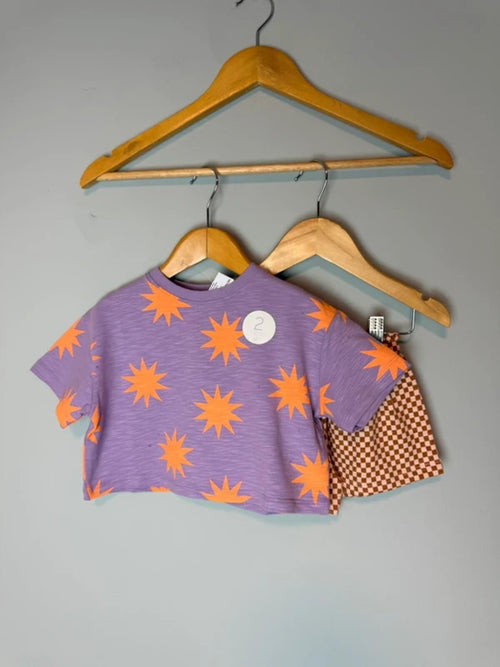 Girls Next 2 Piece Outfit Set Purple Star T-Shirt & Shorts Summer BNWT 3 - 6 Months - Discounted high street clothing for children, ladies and men including everyday wear and seasonal styles. UK online