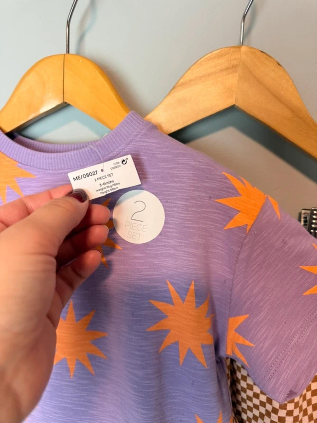Girls Next 2 Piece Outfit Set Purple Star T-Shirt & Shorts Summer BNWT 3 - 6 Months - Discounted high street clothing for children, ladies and men including everyday wear and seasonal styles. UK online