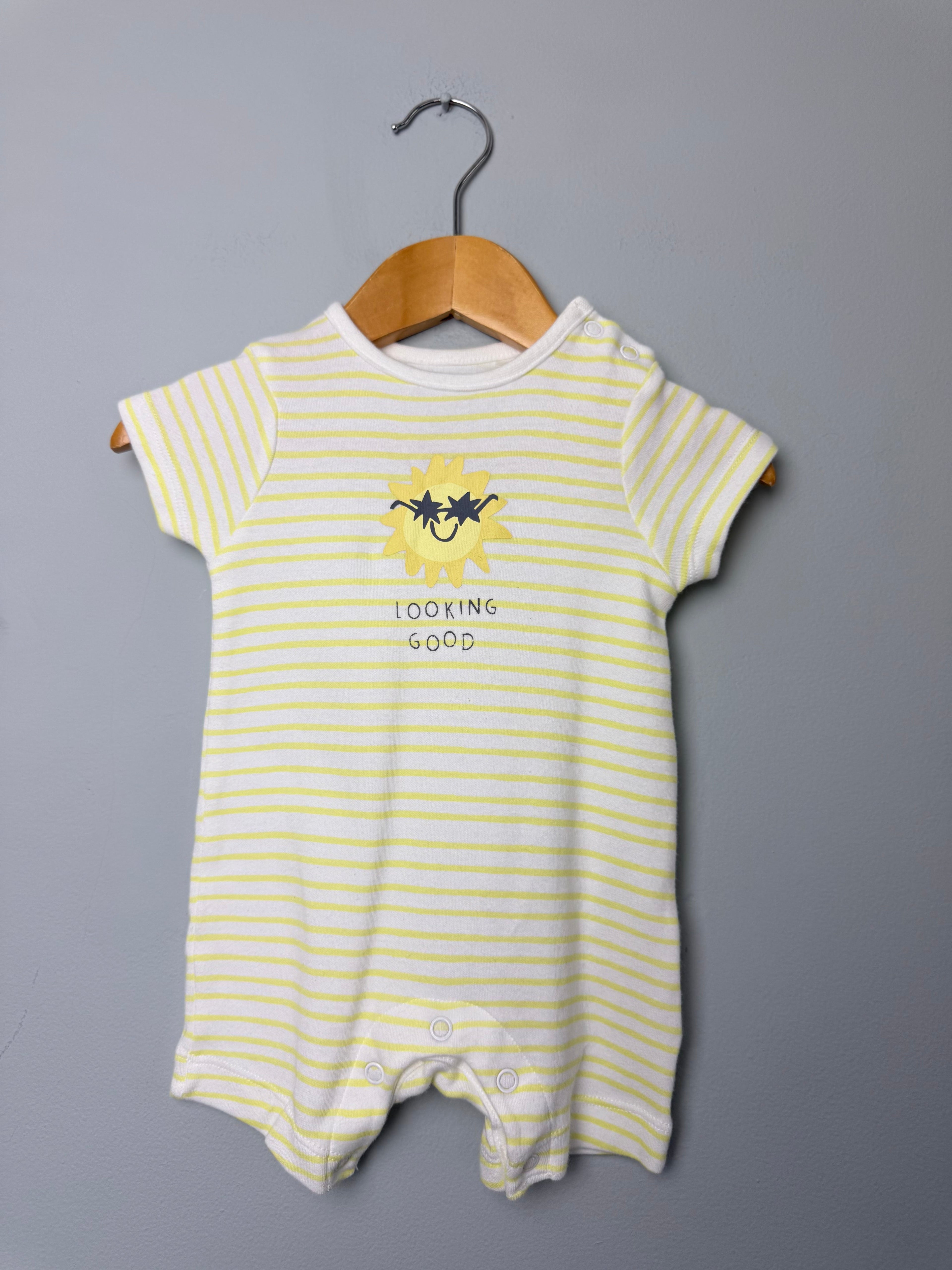 John Lewis 'Looking Good' Romper - Unisex Baby 0 - 3 Months - Discounted high street clothing for children, ladies and men including everyday wear and seasonal styles. UK online