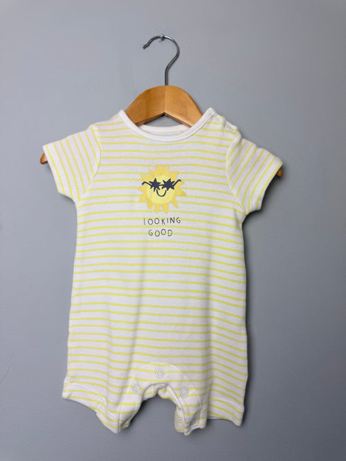 John Lewis 'Looking Good' Romper - Unisex Baby 0 - 3 Months - Discounted high street clothing for children, ladies and men including everyday wear and seasonal styles. UK online