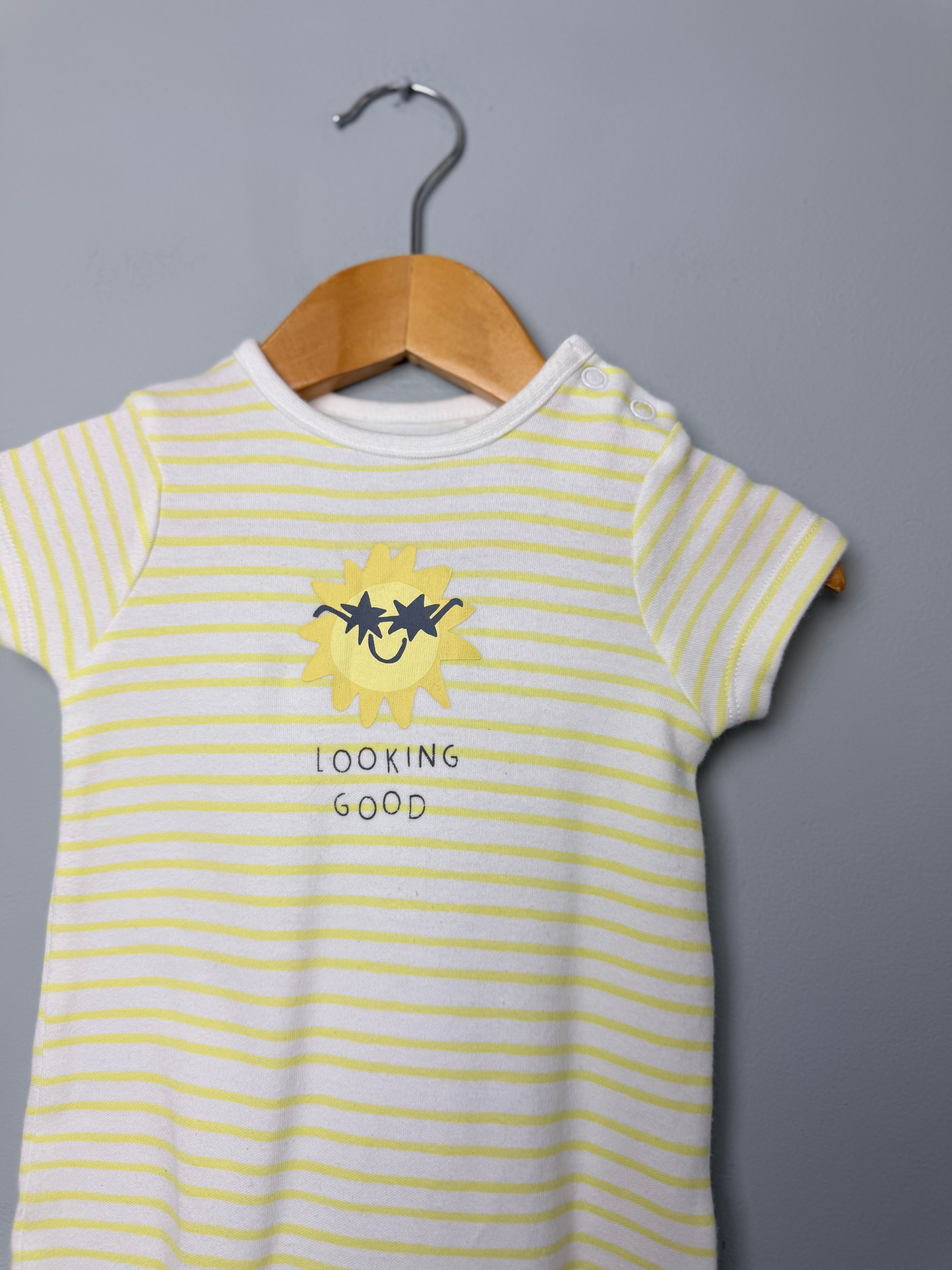 John Lewis 'Looking Good' Romper - Unisex Baby 0 - 3 Months - Discounted high street clothing for children, ladies and men including everyday wear and seasonal styles. UK online