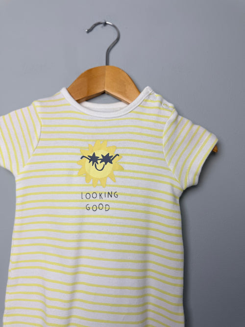 John Lewis 'Looking Good' Romper - Unisex Baby 0 - 3 Months - Discounted high street clothing for children, ladies and men including everyday wear and seasonal styles. UK online
