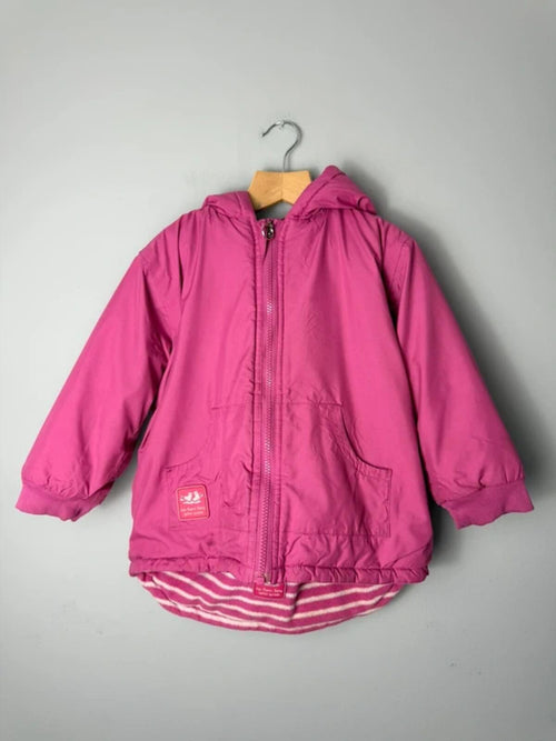 Jojo Maman Bebe Pink Reversible Warm Jacket Coat - Girls 4 - 5 Years - Discounted high street clothing for children, ladies and men including everyday wear and seasonal styles. UK online