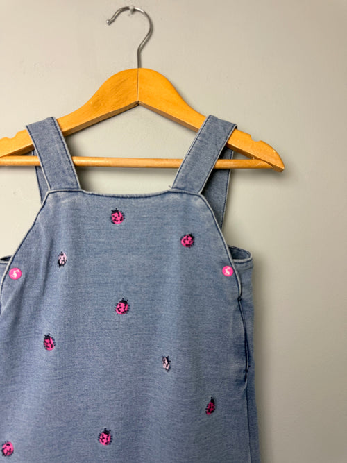 Joules Denim Ladybug Pinafore Dress - Girls 12 - 18 Months - Discounted high street clothing for children, ladies and men including everyday wear and seasonal styles. UK online