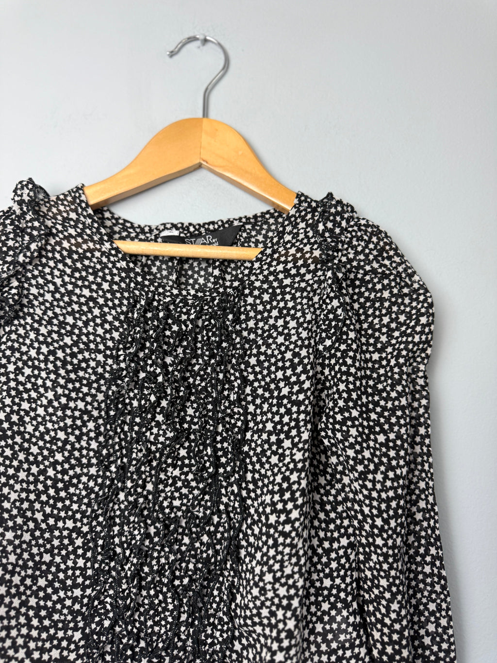 Julian Macdonald Black Star Blouse - Girls 4 Years - Discounted high street clothing for children, ladies and men including everyday wear and seasonal styles. UK online
