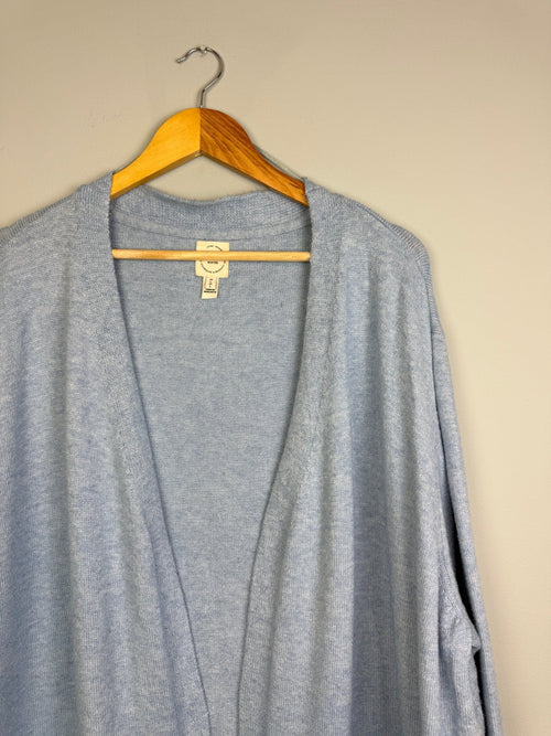 Ladies Blue Open Front Lightweight Cardigan – Size Large - Discounted high street clothing for children, ladies and men including everyday wear and seasonal styles. UK online