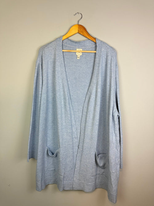 Ladies Blue Open Front Lightweight Cardigan – Size Large - Discounted high street clothing for children, ladies and men including everyday wear and seasonal styles. UK online