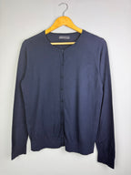 Ladies Ex MS Navy Button Cardigan - Size L - Discounted high street clothing for children, ladies and men including everyday wear and seasonal styles. UK online