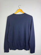 Ladies Ex MS Navy Button Cardigan - Size L - Discounted high street clothing for children, ladies and men including everyday wear and seasonal styles. UK online