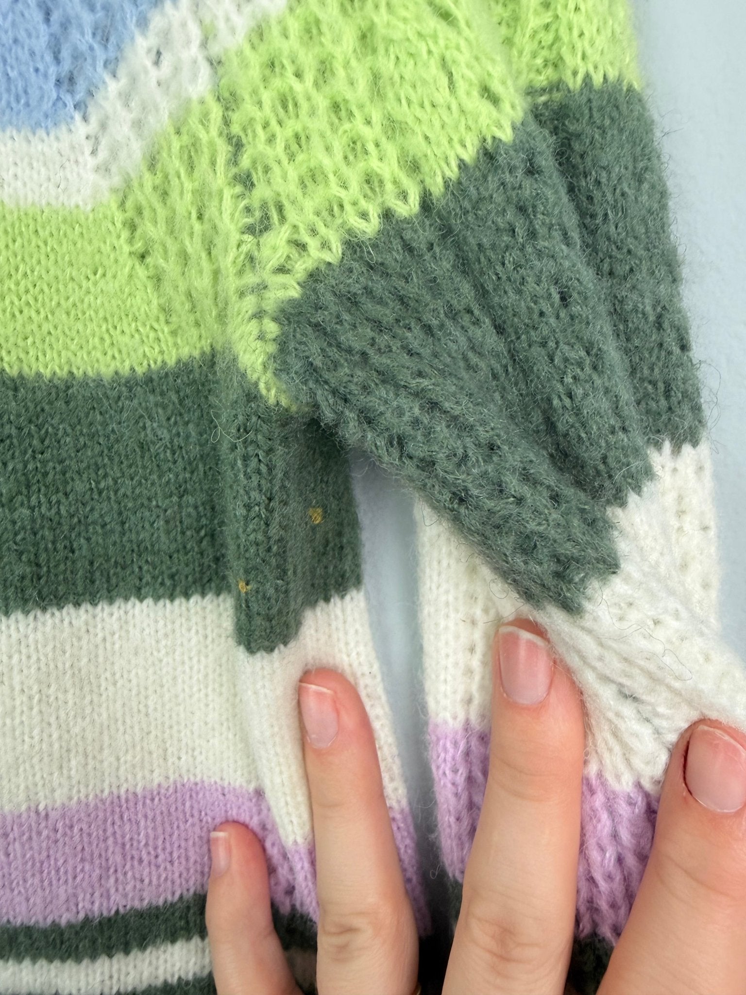 Ladies Ex MS Striped Wool Knit Jumper - Size 8 - Discounted high street clothing for children, ladies and men including everyday wear and seasonal styles. UK online
