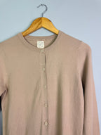 Ladies Ex RI Beige Button Cardigan - Size M - Discounted high street clothing for children, ladies and men including everyday wear and seasonal styles. UK online