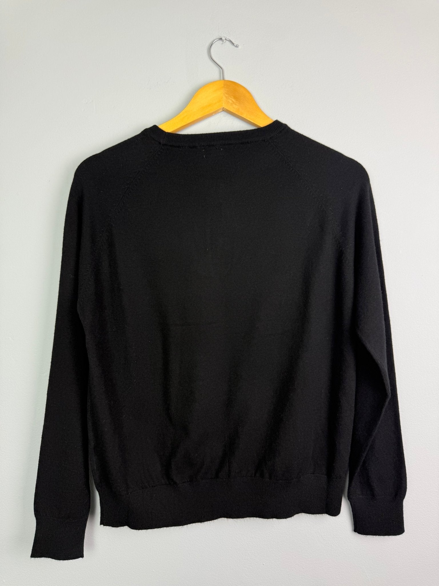 Ladies Ex RI Black Decorative Knit Jumper - Size M - Discounted high street clothing for children, ladies and men including everyday wear and seasonal styles. UK online