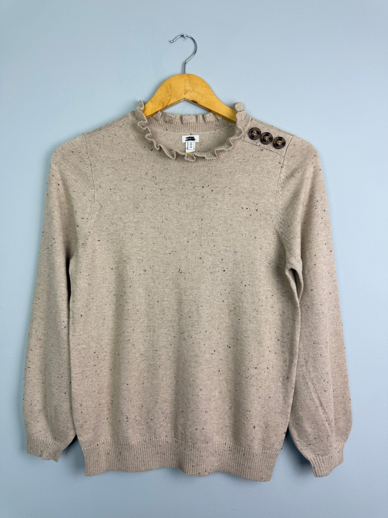 Ladies Ex RI Speckled Fine Knit Jumper - Size XS - Discounted high street clothing for children, ladies and men including everyday wear and seasonal styles. UK online