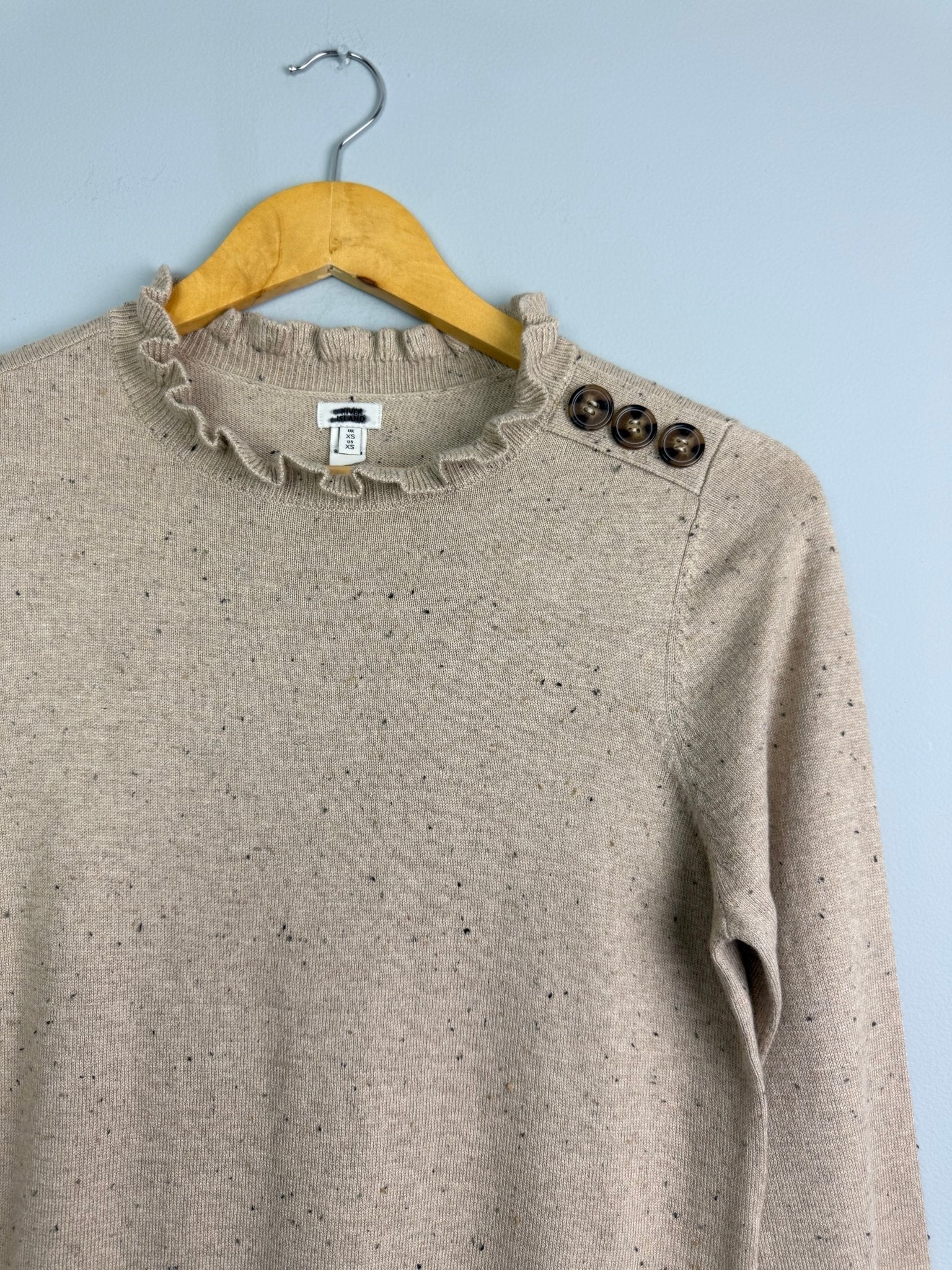 Ladies Ex RI Speckled Fine Knit Jumper - Size XS - Discounted high street clothing for children, ladies and men including everyday wear and seasonal styles. UK online