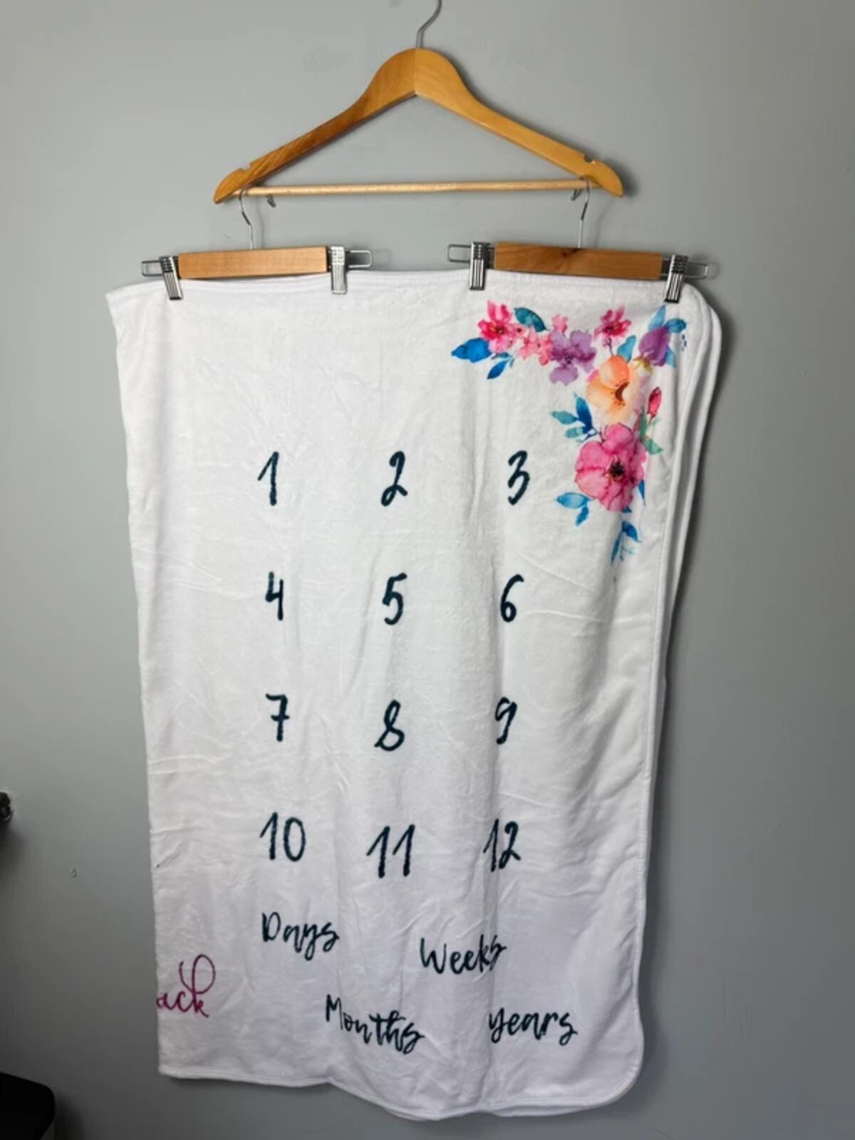 Luka & Lily Floral Baby Milestone Blanket with accessories - Discounted high street clothing for children, ladies and men including everyday wear and seasonal styles. UK online
