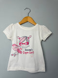 M&Co Grandads Super Girl Top - Girls 12 - 18 Months - Discounted high street clothing for children, ladies and men including everyday wear and seasonal styles. UK online