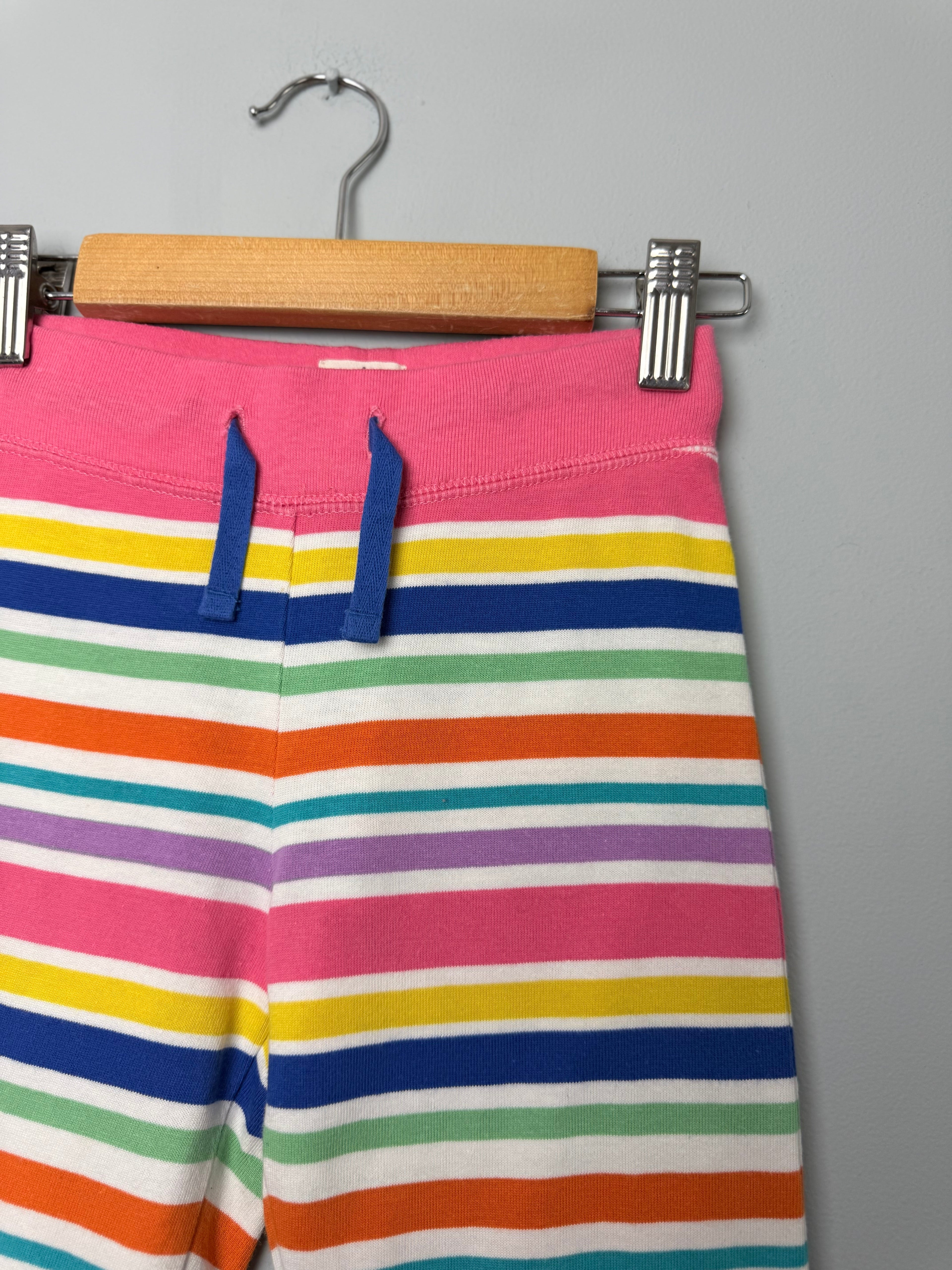 Mini Boden Rainbow Striped Cotton Shorts - Girls 7 Years - Discounted high street clothing for children, ladies and men including everyday wear and seasonal styles. UK online