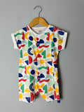 Mini Cuddles Multicolour Romper - Unisex 6 - 9 Months - Discounted high street clothing for children, ladies and men including everyday wear and seasonal styles. UK online