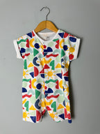 Mini Cuddles Multicolour Romper - Unisex 6 - 9 Months - Discounted high street clothing for children, ladies and men including everyday wear and seasonal styles. UK online
