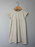 M&S Cream & Grey Striped Dress - Girls 12 - 18 Months - Discounted high street clothing for children, ladies and men including everyday wear and seasonal styles. UK online