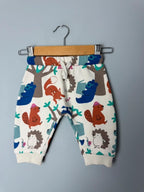 M&S Cream & Multicolour Squirrel & Hedgehog Jogging Bottoms - Boys 0 - 3 Months - Discounted high street clothing for children, ladies and men including everyday wear and seasonal styles. UK online