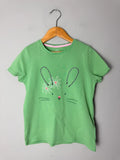 M&S Green Floral Bunny Short Sleeve Summer Top - Girls 6 - 7 Years - Discounted high street clothing for children, ladies and men including everyday wear and seasonal styles. UK online