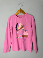 M&S Pink ‘It’s Cool To Be You’ Long Sleeve Top - Girls 6 - 7 Years - Discounted high street clothing for children, ladies and men including everyday wear and seasonal styles. UK online