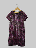 M&S Pink Purple Sequin Party Dress - Girls 10 - 11 Years - Discounted high street clothing for children, ladies and men including everyday wear and seasonal styles. UK online
