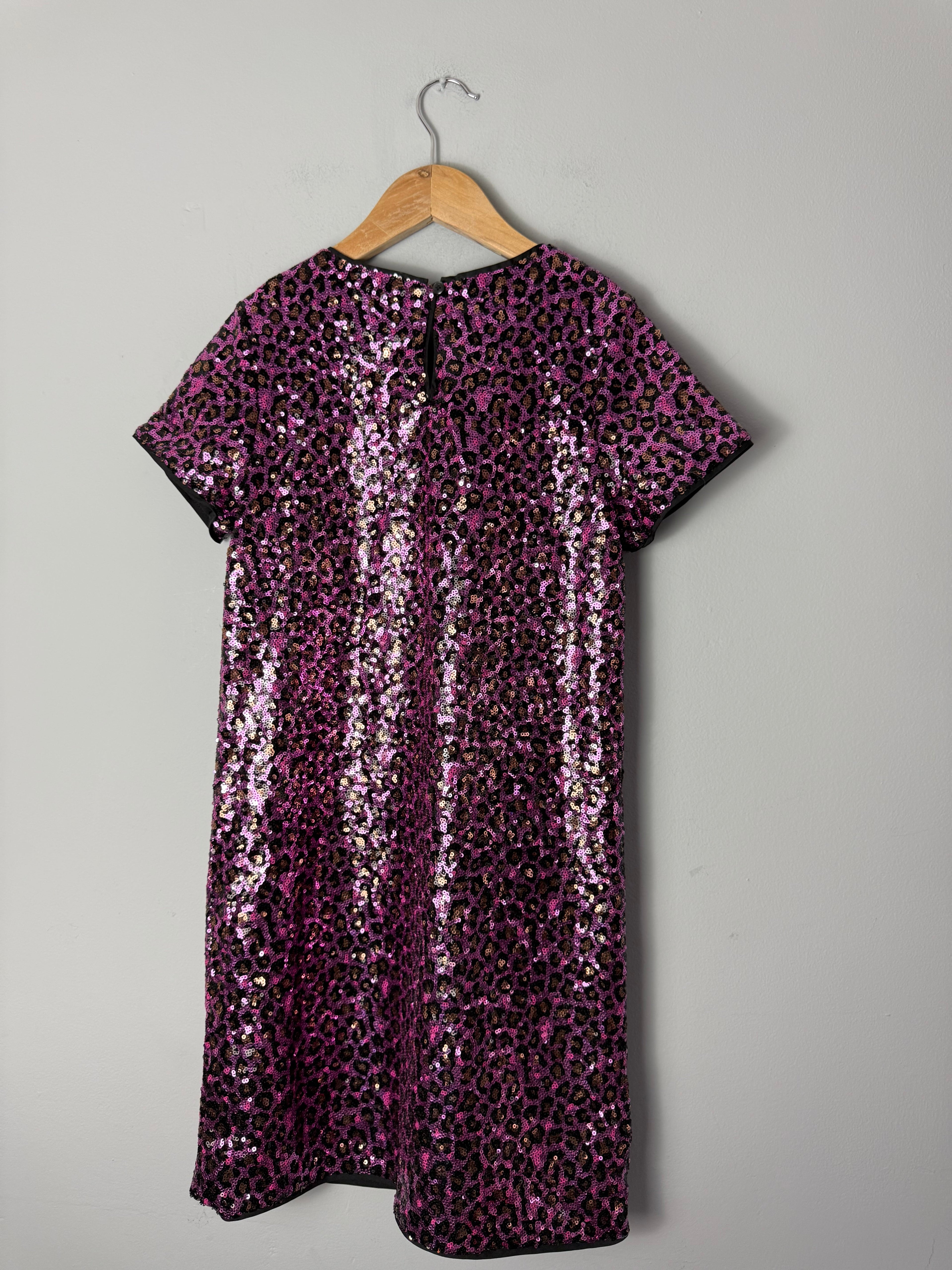 M&S Pink Purple Sequin Party Dress - Girls 10 - 11 Years - Discounted high street clothing for children, ladies and men including everyday wear and seasonal styles. UK online