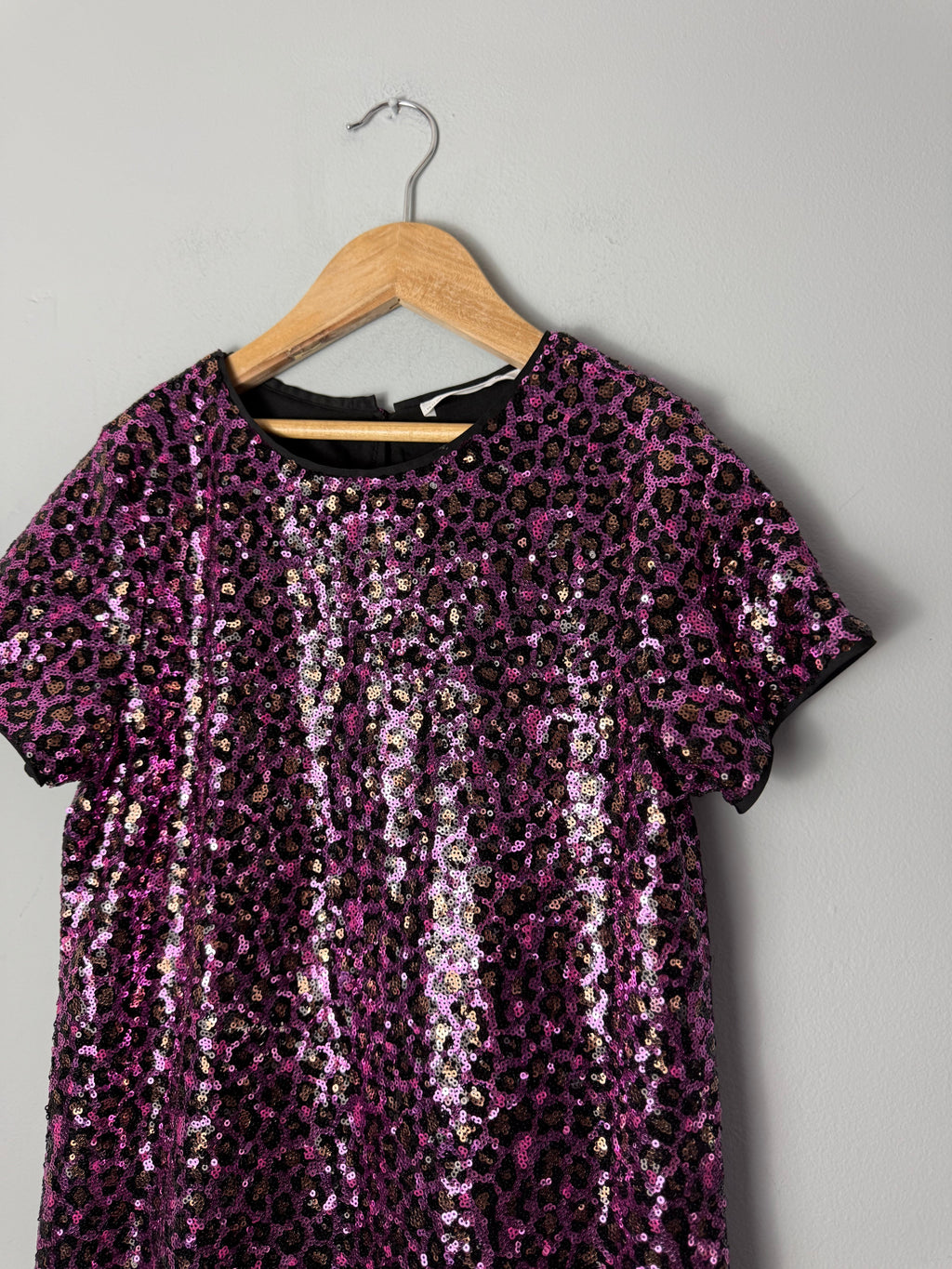 M&S Pink Purple Sequin Party Dress - Girls 10 - 11 Years - Discounted high street clothing for children, ladies and men including everyday wear and seasonal styles. UK online