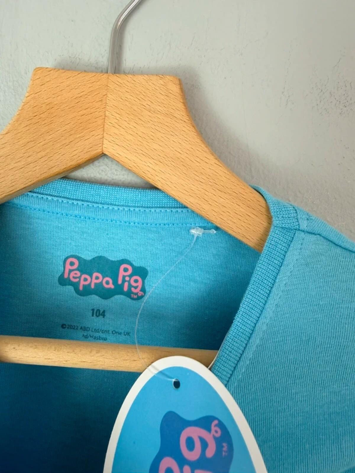 NEW Blue Peppa Pig Long Sleeve Top - Girls 3 - 4 Years 104cm - Discounted high street clothing for children, ladies and men including everyday wear and seasonal styles. UK online
