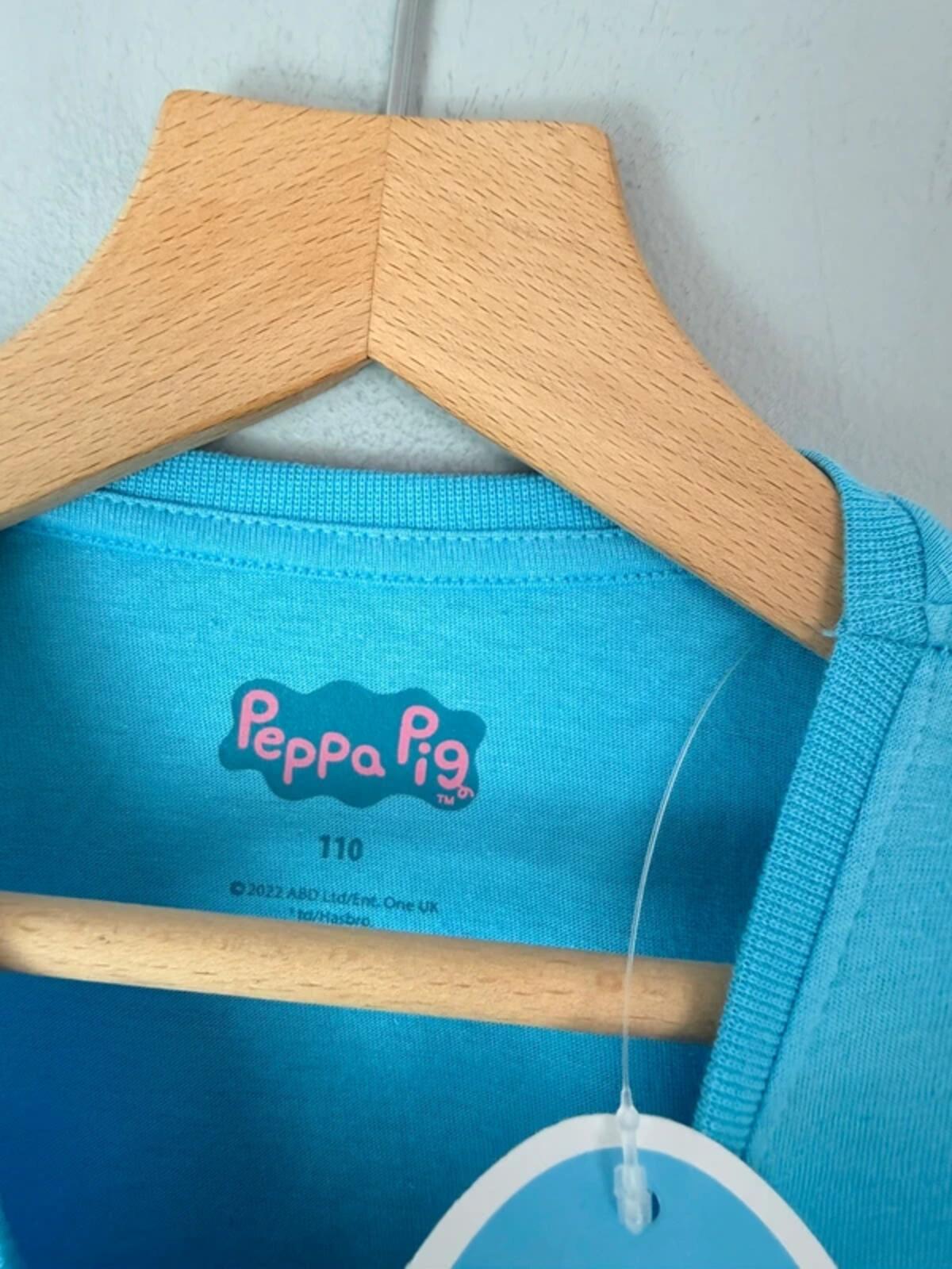 NEW Blue Peppa Pig Long Sleeve Top - Girls 4 - 5 Years 110cm - Discounted high street clothing for children, ladies and men including everyday wear and seasonal styles. UK online