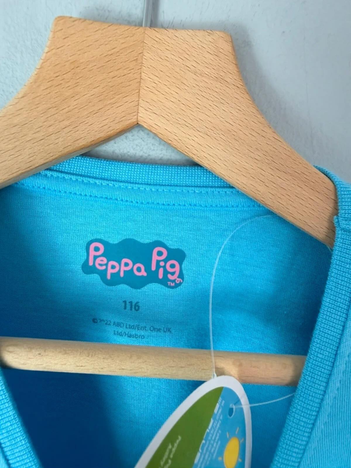 NEW Blue Peppa Pig Long Sleeve Top T-Shirt - Girls 5 - 6 Years 116cm - Discounted high street clothing for children, ladies and men including everyday wear and seasonal styles. UK online