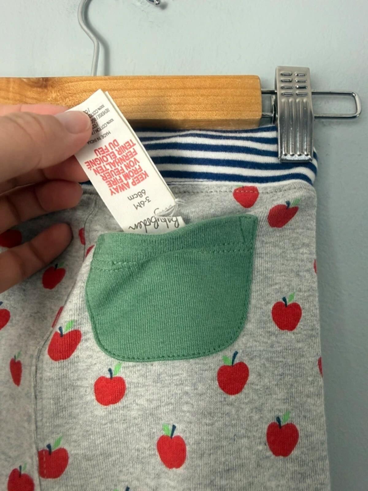 NEW Boden Grey Apple Reversible Joggers - Unisex 3 - 6 Months - Discounted high street clothing for children, ladies and men including everyday wear and seasonal styles. UK online