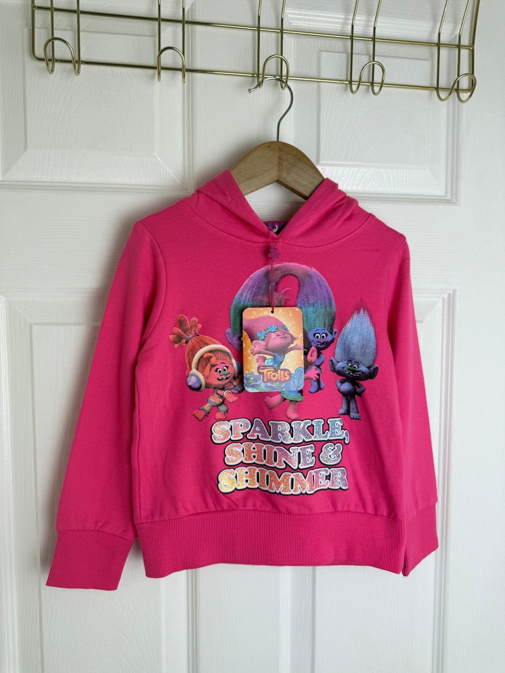 NEW Dreamworks Trolls Pink Hoodie - Girls 3 - 7 Years - Discounted high street clothing for children, ladies and men including everyday wear and seasonal styles. UK online