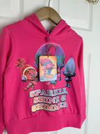 NEW Dreamworks Trolls Pink Hoodie - Girls 3 - 7 Years - Discounted high street clothing for children, ladies and men including everyday wear and seasonal styles. UK online
