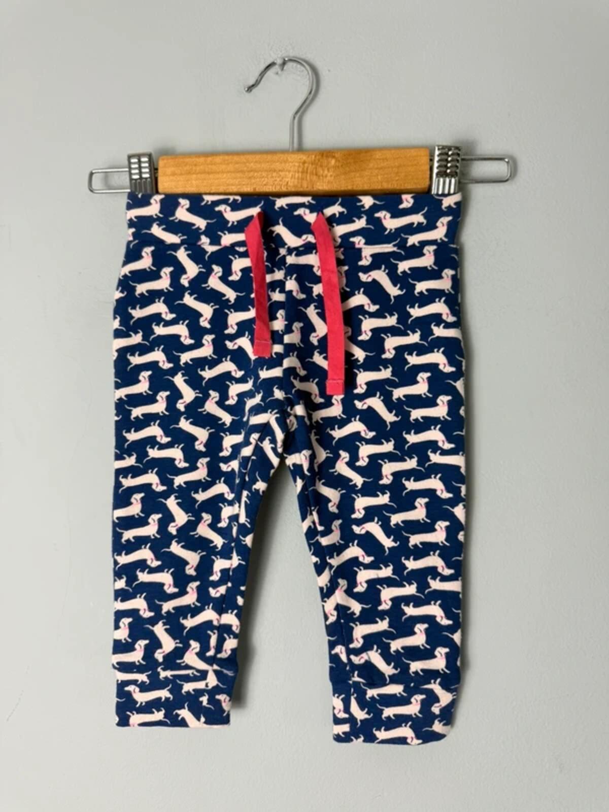 NEW Ex Boden Navy Sausage Dog Dachshund Leggings Girls - 3 - 6 Months - Discounted high street clothing for children, ladies and men including everyday wear and seasonal styles. UK online