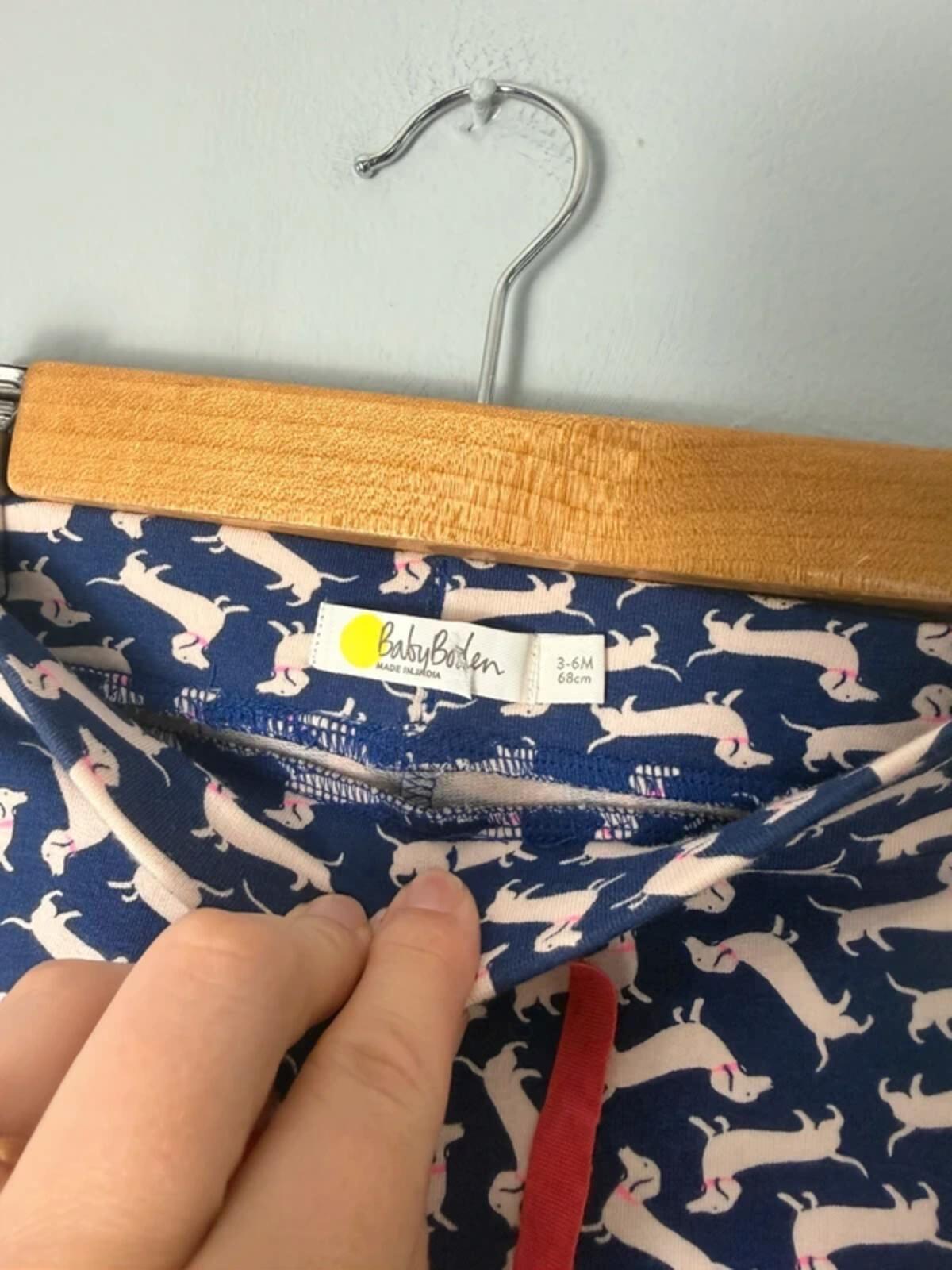 NEW Ex Boden Navy Sausage Dog Dachshund Leggings Girls - 3 - 6 Months - Discounted high street clothing for children, ladies and men including everyday wear and seasonal styles. UK online