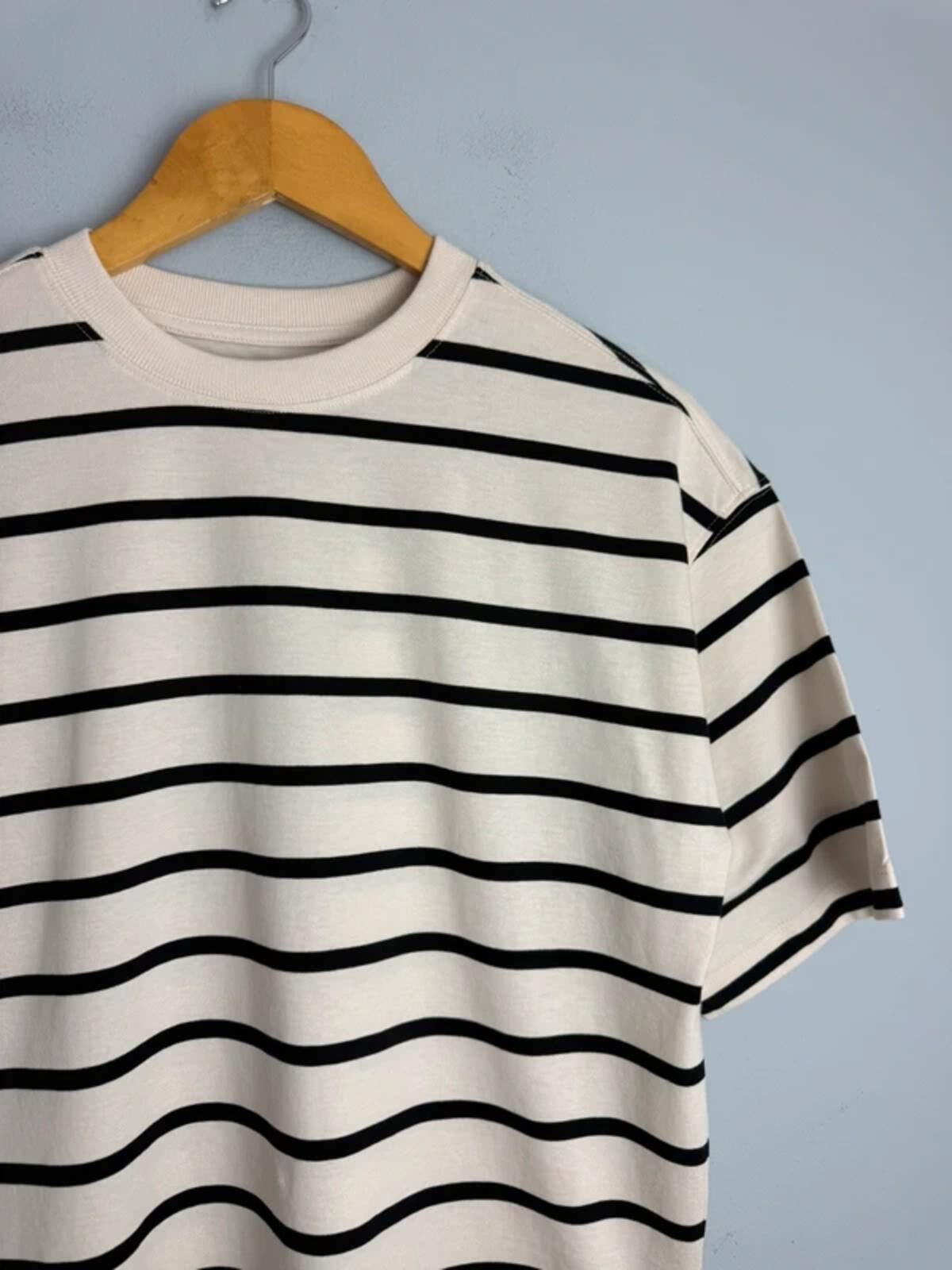 NEW Ex M&S 100% Cotton Black & Cream Short Sleeve Top - Girls Boys 13-14 Years - Discounted high street clothing for children, ladies and men including everyday wear and seasonal styles. UK online