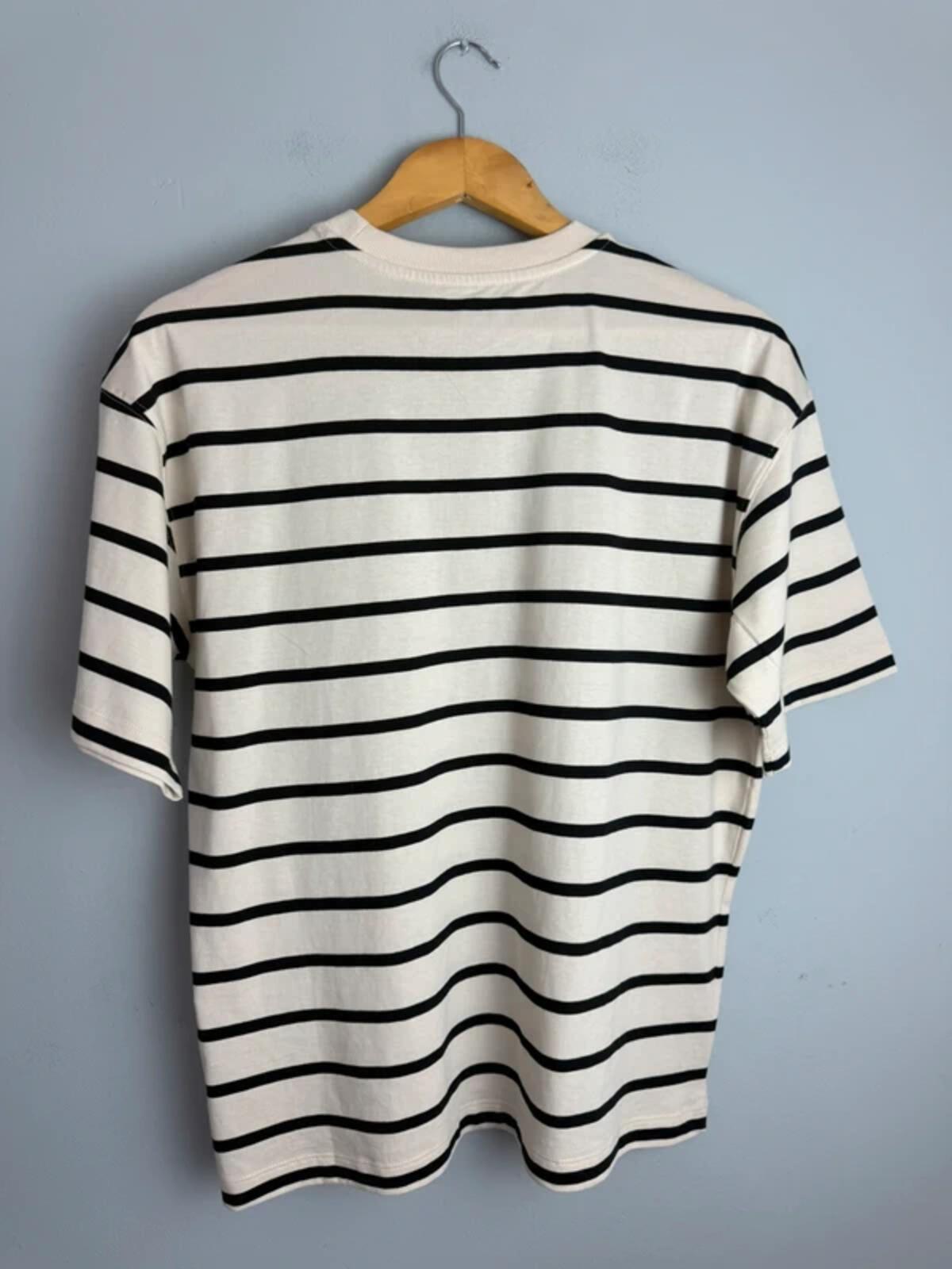 NEW Ex M&S 100% Cotton Black & Cream Short Sleeve Top - Girls Boys 13-14 Years - Discounted high street clothing for children, ladies and men including everyday wear and seasonal styles. UK online