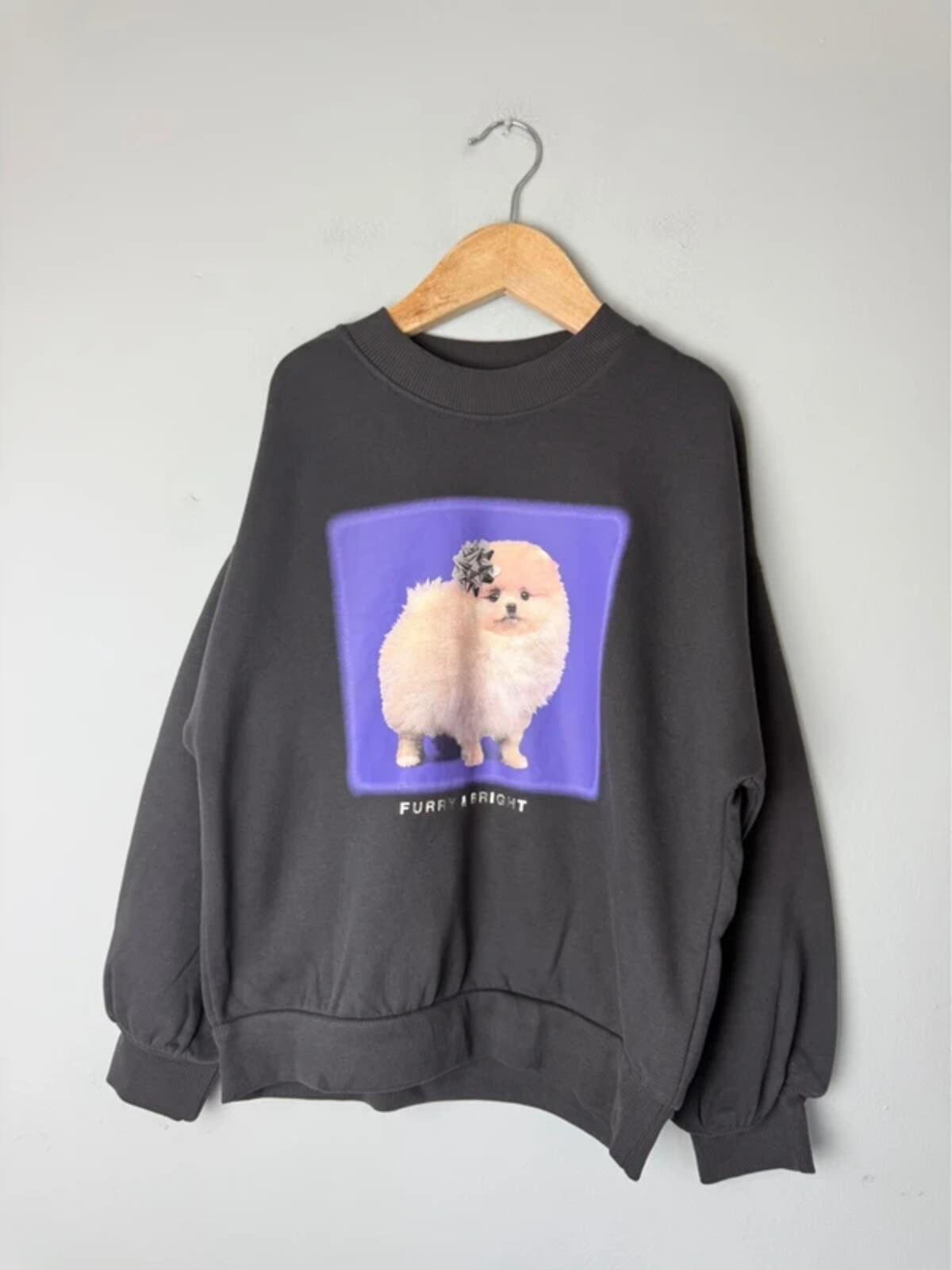NEW Ex M&S Black Pomeranian Bow Jumper Sweater - Girls 8 - 9 Years - Discounted high street clothing for children, ladies and men including everyday wear and seasonal styles. UK online