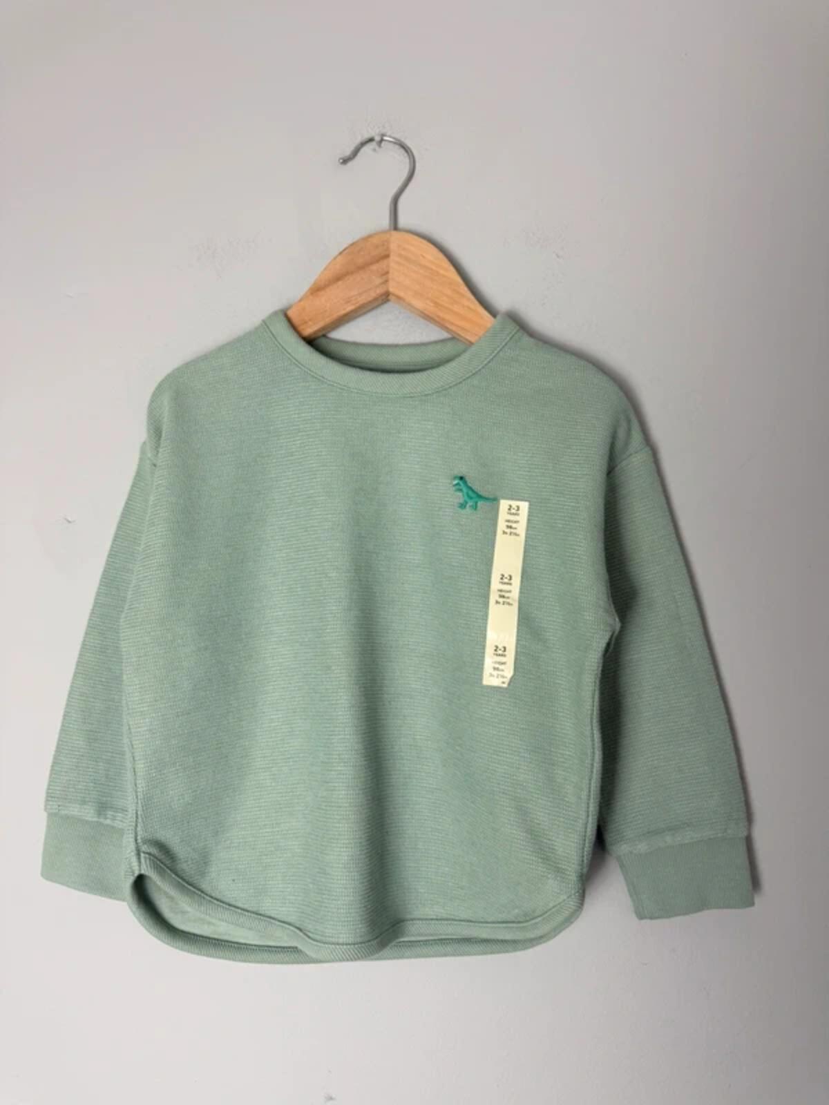 NEW Ex M&S Dinosaur Waffle Knit Jumper - Boys 2 - 3 Years - Discounted high street clothing for children, ladies and men including everyday wear and seasonal styles. UK online