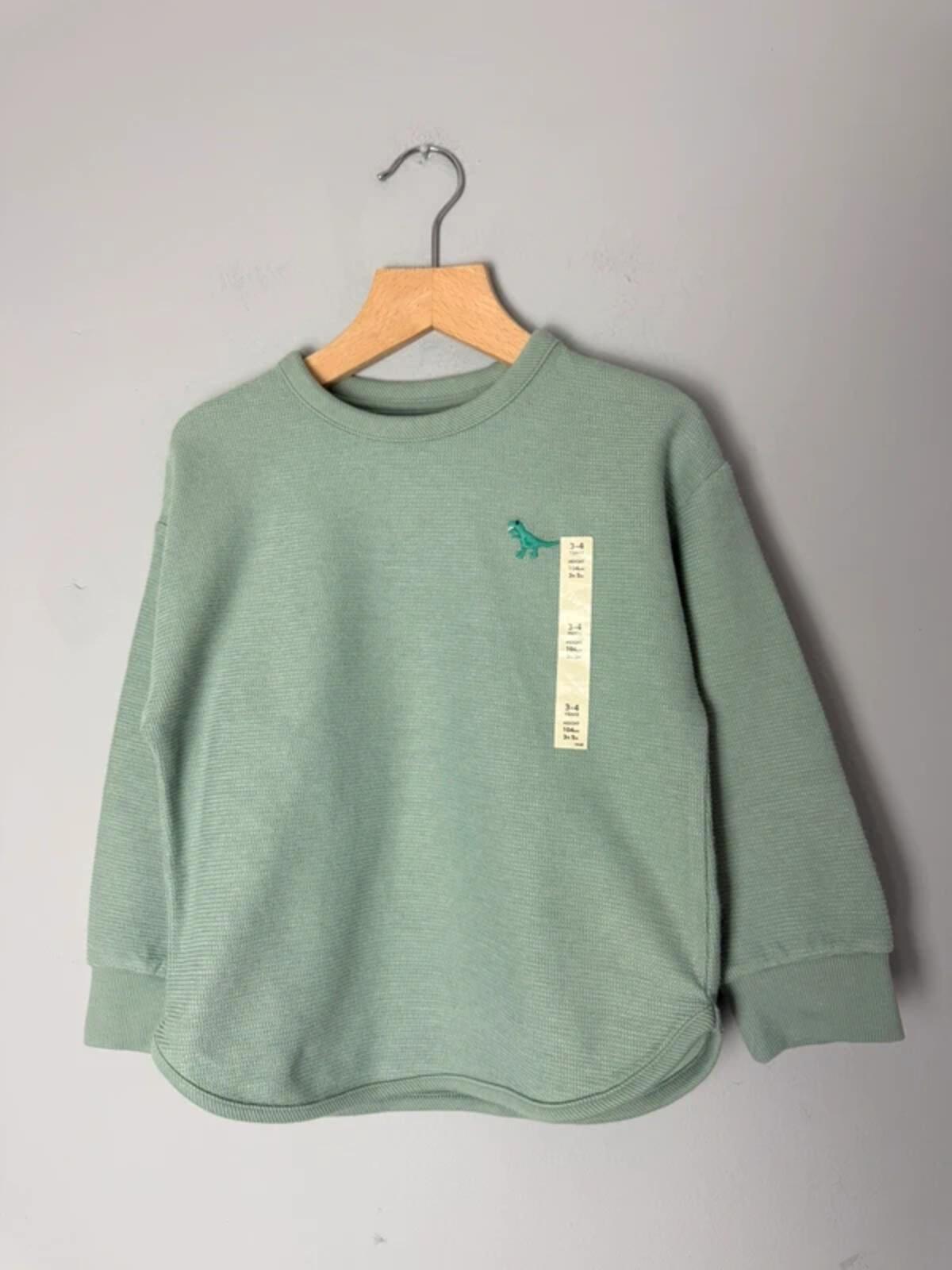 New Ex M&S Dinosaur Waffle Knit Jumper - Boys 3 - 4 Years - Discounted high street clothing for children, ladies and men including everyday wear and seasonal styles. UK online