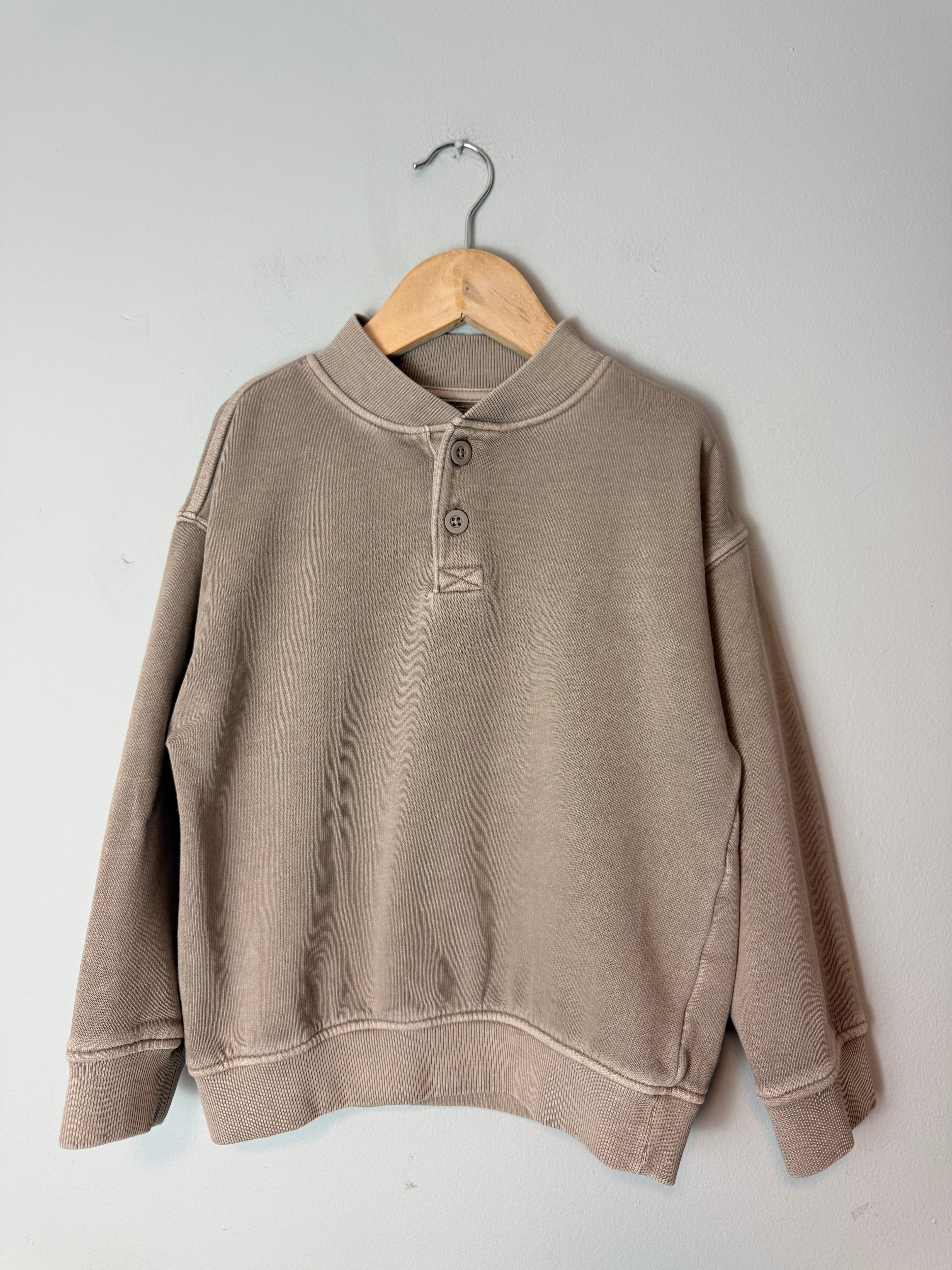 NEW Ex M&S Faded Brown Button Jumper - Boys 4 - 5 Years - Discounted high street clothing for children, ladies and men including everyday wear and seasonal styles. UK online