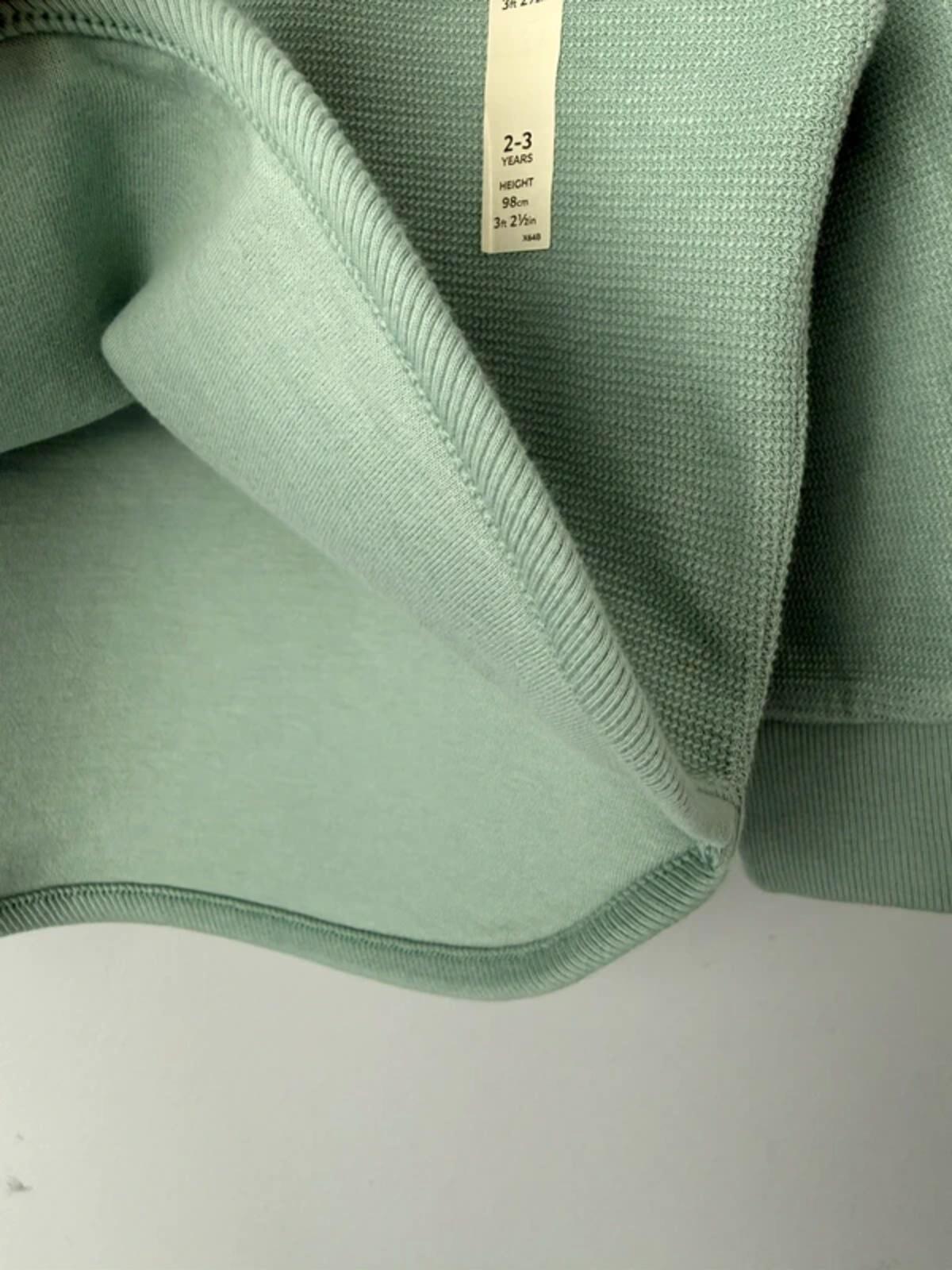 NEW Ex M&S Green Waffle Print Dinosaur Sweater Jumper - Boys 2 - 3 Years - Discounted high street clothing for children, ladies and men including everyday wear and seasonal styles. UK online