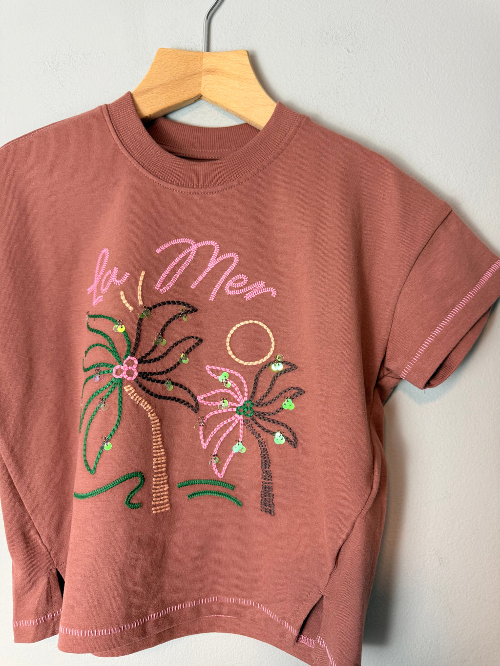 NEW Ex M&S La Mer Sequin Short Sleeve Top - Girls 5 - 6 Years - Discounted high street clothing for children, ladies and men including everyday wear and seasonal styles. UK online
