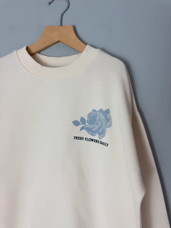 NEW Ex MS London Flower Marker Cream Jumper - Girls 8 - 9 Years - Discounted high street clothing for children, ladies and men including everyday wear and seasonal styles. UK online